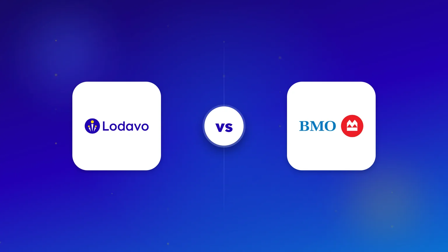 The Lodavo and BMO logos side by side in a head-to-head comparison.
