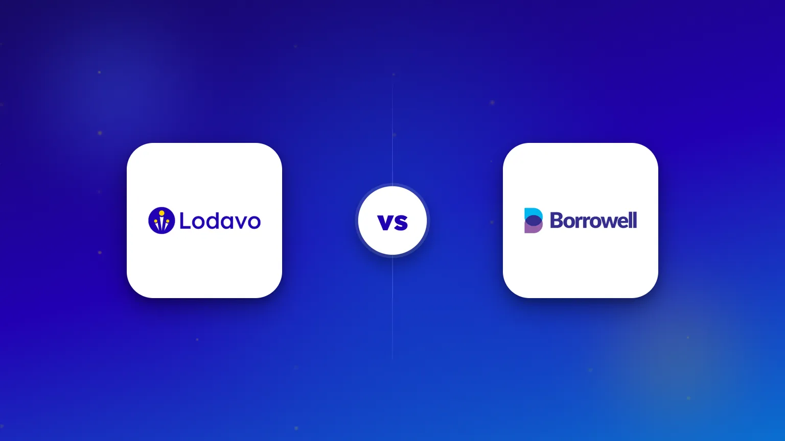 Les logos de Lodavo et de Borrowell côte à côte dans une comparaison face à face.