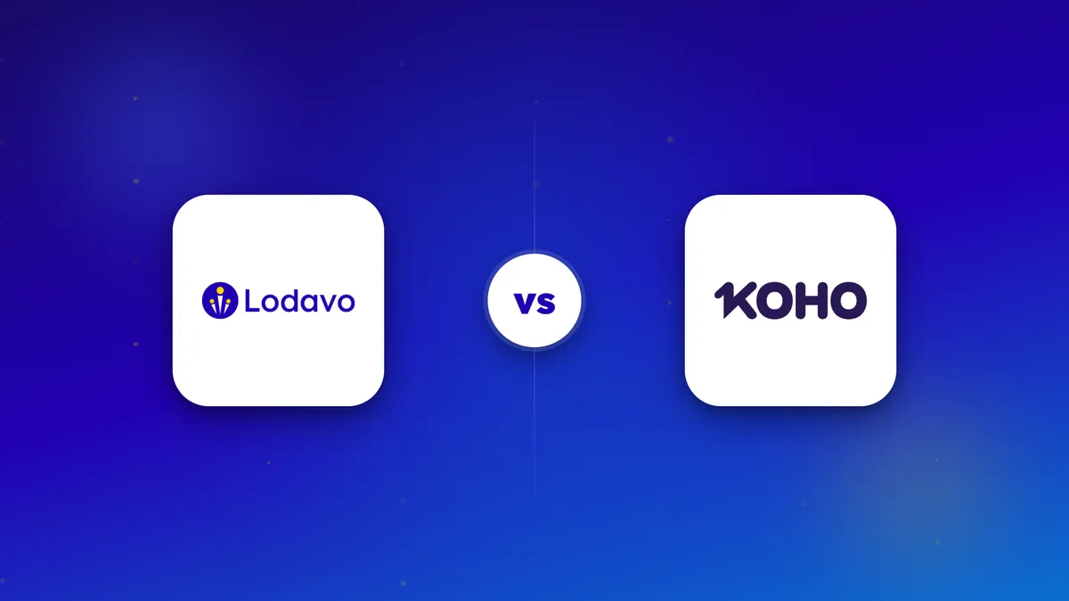 The Lodavo and KOHO logos side by side in a head-to-head comparison.