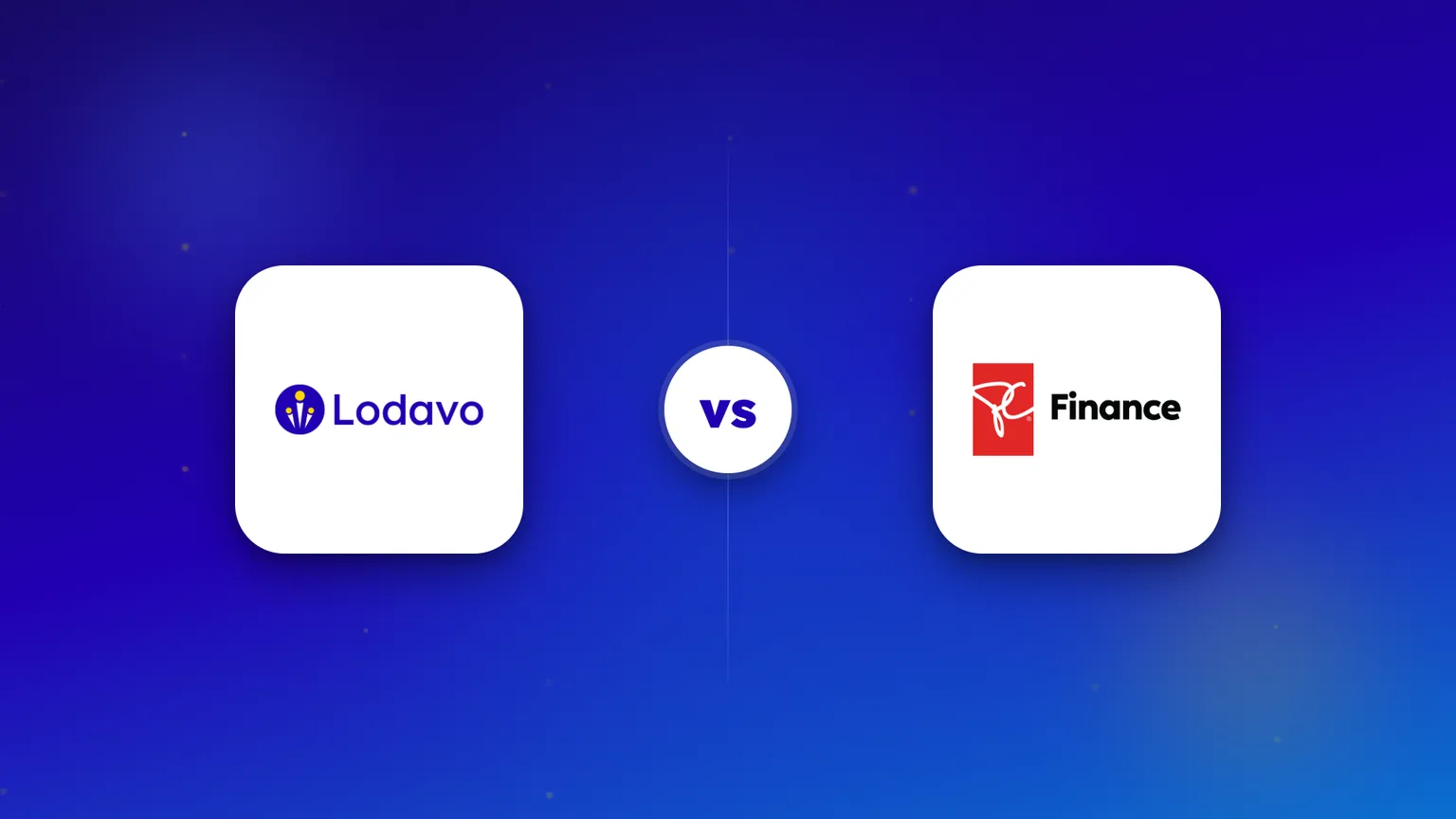 Les logos de Lodavo et de PC Finance côte à côte pour une comparaison directe.