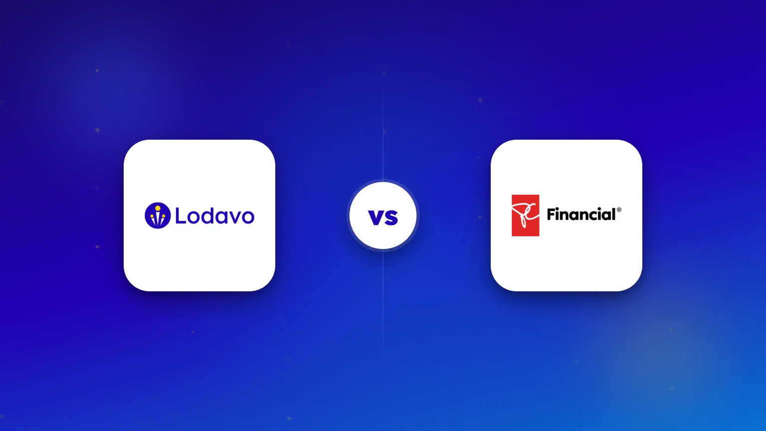 The Lodavo and PC Financial logos side by side in a head-to-head comparison.