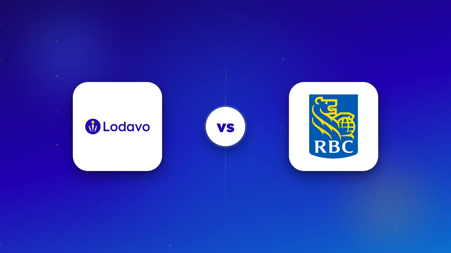 The Lodavo and RBC logos side by side in a head-to-head comparison.