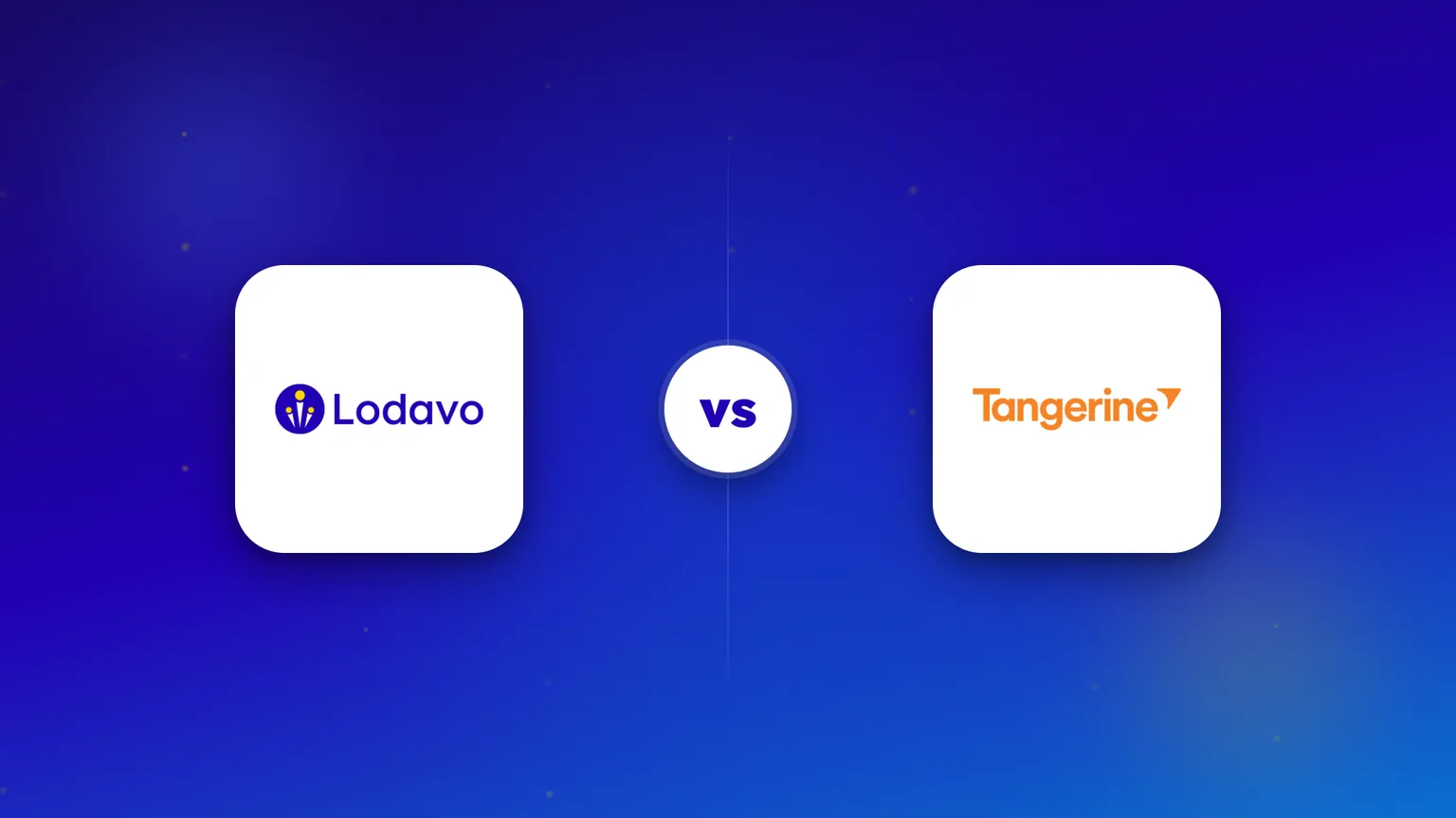 The Lodavo and Tangerine logos side by side in a head-to-head comparison.