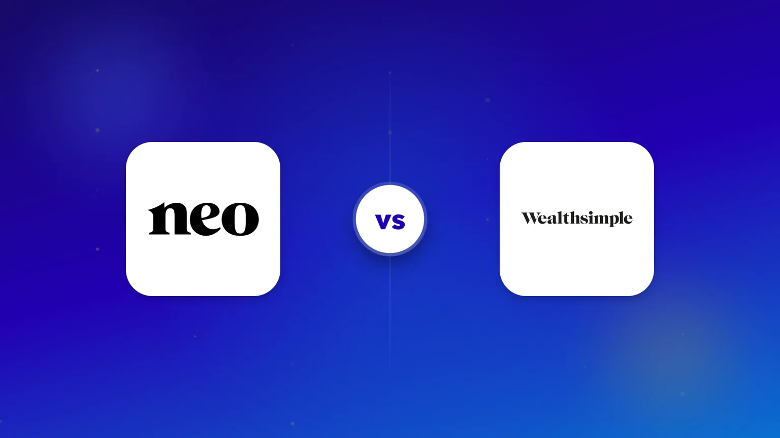 Les logos de Neo Financial et de Wealthsimple côte à côte pour une comparaison directe.