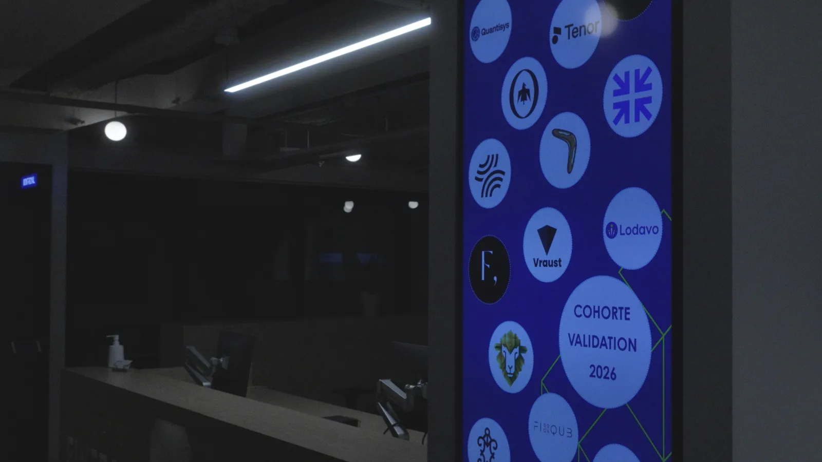 The Lodavo logo on the sign at our Montreal office
