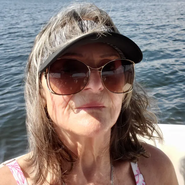 Linda A. on a boat